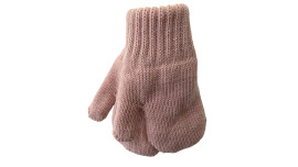 Mitaines tricotés pour enfant 2-3 ans, Basic_rose