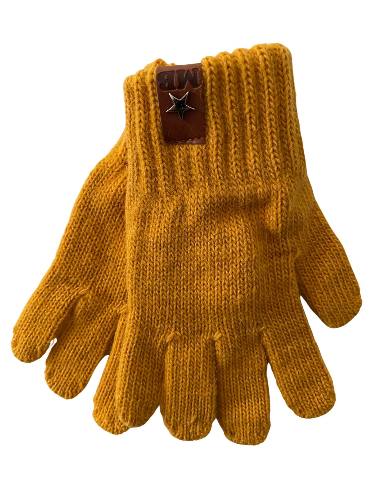 Gants tricotés pour enfant 2-4 ans, Ariel_moutarde