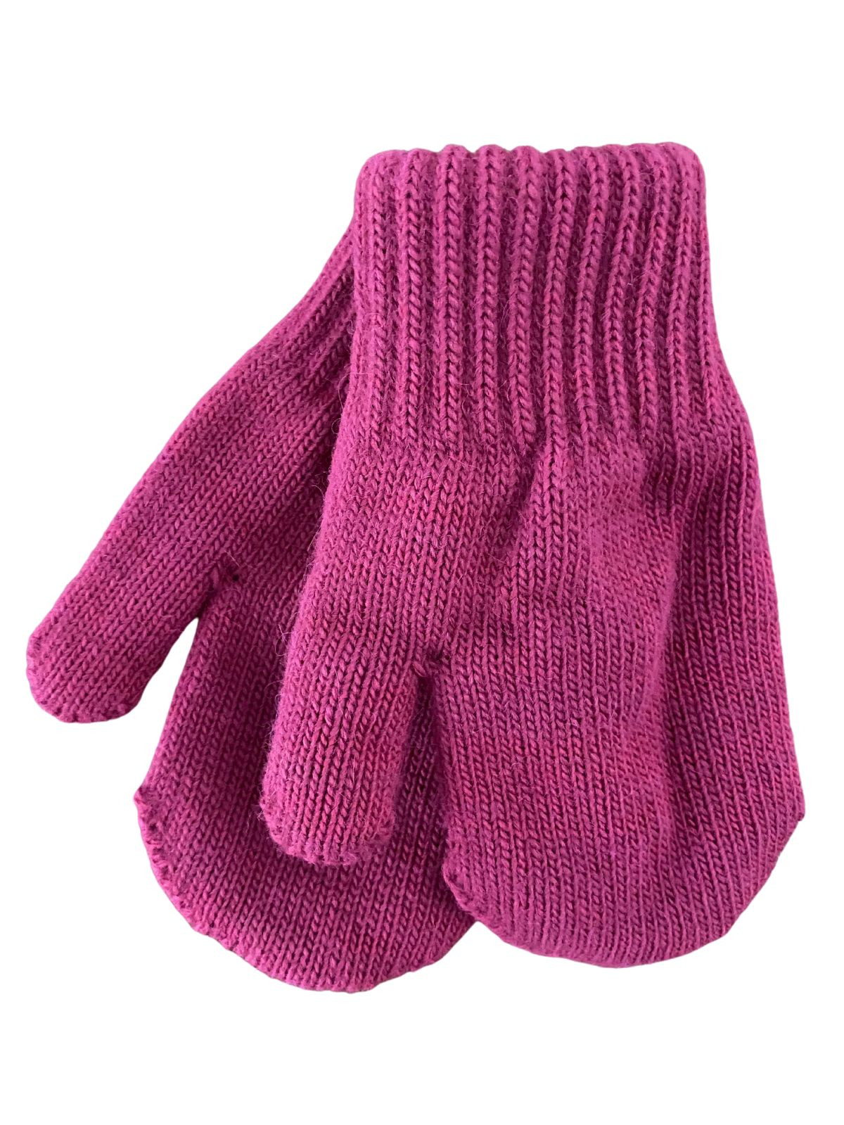 Mitaines tricotés pour enfant 3-5 ans, Basic35_fuschia