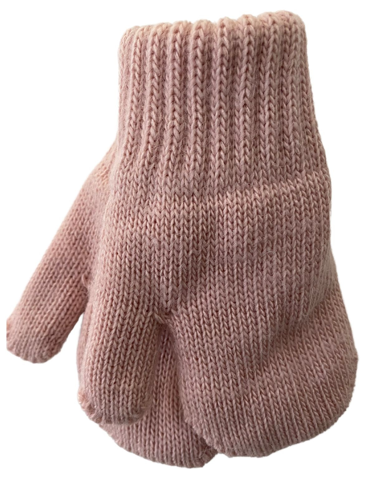 Mitaines tricotés pour enfant 2-3 ans, Basic_rose