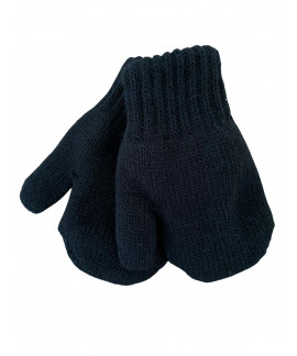 Mitaines tricotés pour enfant 2-3 ans, Basic_noir